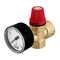 Caleffi Membran-Sicherheitsventil 1/2Zoll, mit Manometer 3,0 bar