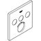 Grohe Rosette SMARTCONTROL supersteel, eckig, für UP-THM mit 3 ASV