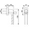Fenstergriff Hamburg 0700S/UD9020 Alu.F9/stahlfarben 32-42mm abschl.HOPPE