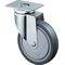 Lenkrolle D.80mm Trgf.80kg m.Platte Gum.grau BS ROLLEN
