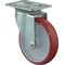 Lenkrolle D.200mm Trgf.300kg PU Platte L135xB110mm Farbe Rl.rot BS ROLLEN