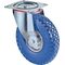 Lenkrolle D.260mm Trgf.160kg m.Platte Radkörper STA PU blau BS ROLLEN