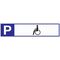 Parkplatzbeschilderung Parkplatz f.Behinderte L460xB110mm Alu.weiß/blau/schwarz