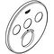 Grohe Rosette SMARTCONTROL supersteel, rund, für UP-THM, mit 3 ASV