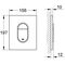 Grohe WC-Betätigung ARENA C 156x197mm senkr. Montage glossy black