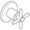 Grohe UP-Ventil-Oberbau ATRIO Kreuzgriff supersteel