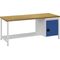 Werkbank signalblau lichtgrau B2000xH859xT750mm Buche Multipl.40mm 1 Schub.1 Tür