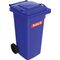 Müllgroßbehälter 120l HDPE blau fahrbar,n.EN 840 SULO