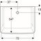 Geberit Mehrzweckbecken PUBLICA 740x585x350mm, mit Überlauf weiß