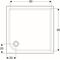 Geberit Duschwanne TALA 1000x1000x72mm weiß