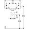 Geberit Waschtisch PRECIOSA II 600x500mm m Abl. m HL o Überlauf weiß KT