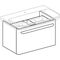 Geberit Waschtischunterschrank MYDAY 680x410x430mm Lack weiß hochglanz