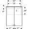 Geberit Spiegelschrank OPTION BASIC mit Beleuchtung, 2 Türen 550x675x140mm