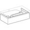Geberit Waschtischunterschrank XENO² 880x220x462mm Siphonaus li La matt/greig