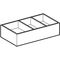 Geberit Schubladeneinsatz XENO² H-Unterteilung 373x62x208mm Melam Holzst