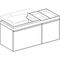 Geberit Waschtischunterschrank CITTERIO 1184x554x504mm Abl. re Fr Gl taupe/Korpu