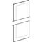 GE Tür mit Spiegel ohne Griff, weiß Smyle Square Seitenschrank, B: 36cm