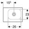 Geberit Handwaschbecken Light iCon 380x280mm o ÜL ohne Hahnloch links weiß