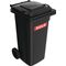 Müllgroßbehälter 120l HDPE anthrazitgrau fahrbar,n.EN 840 SULO