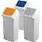 Wertstoffsammler 40l H747xB320xT366mm weiß gelb m.Deckel DURABLE