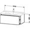 Duravit Waschtischunterbau XSQUARE 405x1010x473mm taupe seidenmatt
