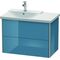 Duravit Waschtischunterbau XSQUARE Be li 565x810x473mm stone blue hochglanz