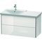 Duravit Waschtischunterbau XSQUARE Be links 565x1010x473mm weiß hochglanz
