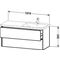 Duravit Waschtischunterbau XSQUARE Be re 565x1210x473mm dolo grey hochglanz