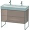 Duravit Waschtischunterbau XSQUARE 731x984x460mm cappuccino hochglanz