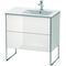 Duravit Waschtischunterbau XSQUARE 832x810x478mm Be rechts weiß hochglanz