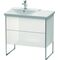 Duravit Waschtischunterbau XSQUARE Be links 805x810x473mm weiß hochglanz