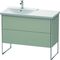 Duravit Waschtischunterbau XSQUARE Be links 805x1010x473mm taupe seidenmatt