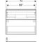 Geberit Waschtischunterschrank iCon 750x615x476mm weiß matt/Griff weiß matt