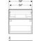 Geberit Waschtischunterschrank iCon 600x615x416mm verk. Ausl. we hochglanz/G