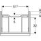 Geberit Waschtischunterschrank iCon 600x247x476mm we hochglanz/Griff we matt