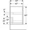 Geberit WT-Unterschrank RENOVA PLAN m 1 Schubl. 600x606x446mm Lack lava matt