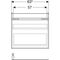 Geberit WT-Unterschrank RENOVA PLAN m 1 Sch. 700x606x446mm Fol. NB hickory h
