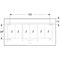 Geberit Lichtspiegel OPTION PLUS SQUARE Bel dir u ind sw matt/Aluminium elo 1350