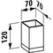 Laufen Becher KARTELL BOXY 70x70x120mm weiß
