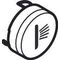 HG Druckknopf Symbol Seitenbrause weiß