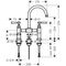 2-Griff-WT-Armatur 220 AXOR MONTREUX DN 15 m Hebelgr. m ZAG 1 1/4Zoll bru nickel