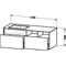 Duravit Waschtischunterbau DURASTYLE 550x1400x500mm Auss re grp matt/basalt m