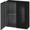 Duravit Halbhochschrank L-CUBE 700x243x800mm schwarz hochglanz