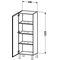Duravit Halbhochschrank L-CUBE 500x363x1320mm Ans links graphit matt