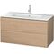 Duravit Waschtischunterbau L-CUBE 1020x481x550mm europäische eiche