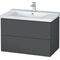 Duravit Waschtischunterbau L-CUBE 820x481x555mm graphit matt