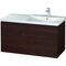 Duravit Waschtischunterbau L-CUBE 1020x481x555mm nussbaum gebürstet