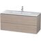 Duravit Waschtischunterbau L-CUBE 1220x481x550mm cappuccino hochglanz