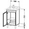 Duravit Waschtischunterbau L-CUBE 447x460x712mm Ans links weiß hochglanz
