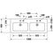 Duravit Doppelwaschtisch ME by Starck m ÜL m HLB 1300x490mm ohne Hahnloch weiß